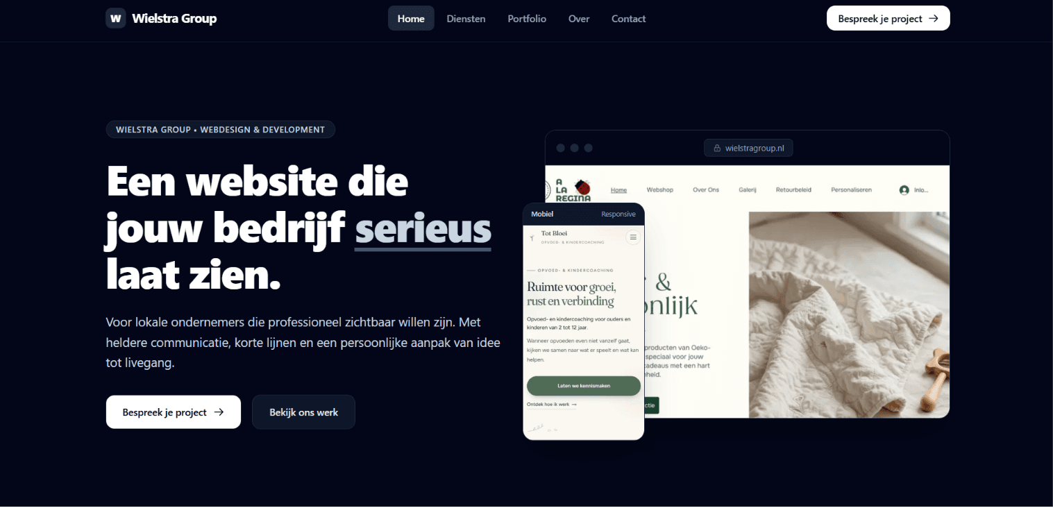 Wielstra Group Website preview